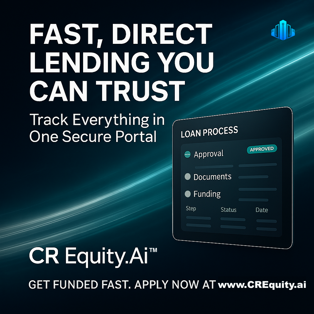 Fast, Direct Lending You Can Trust at CR Equity