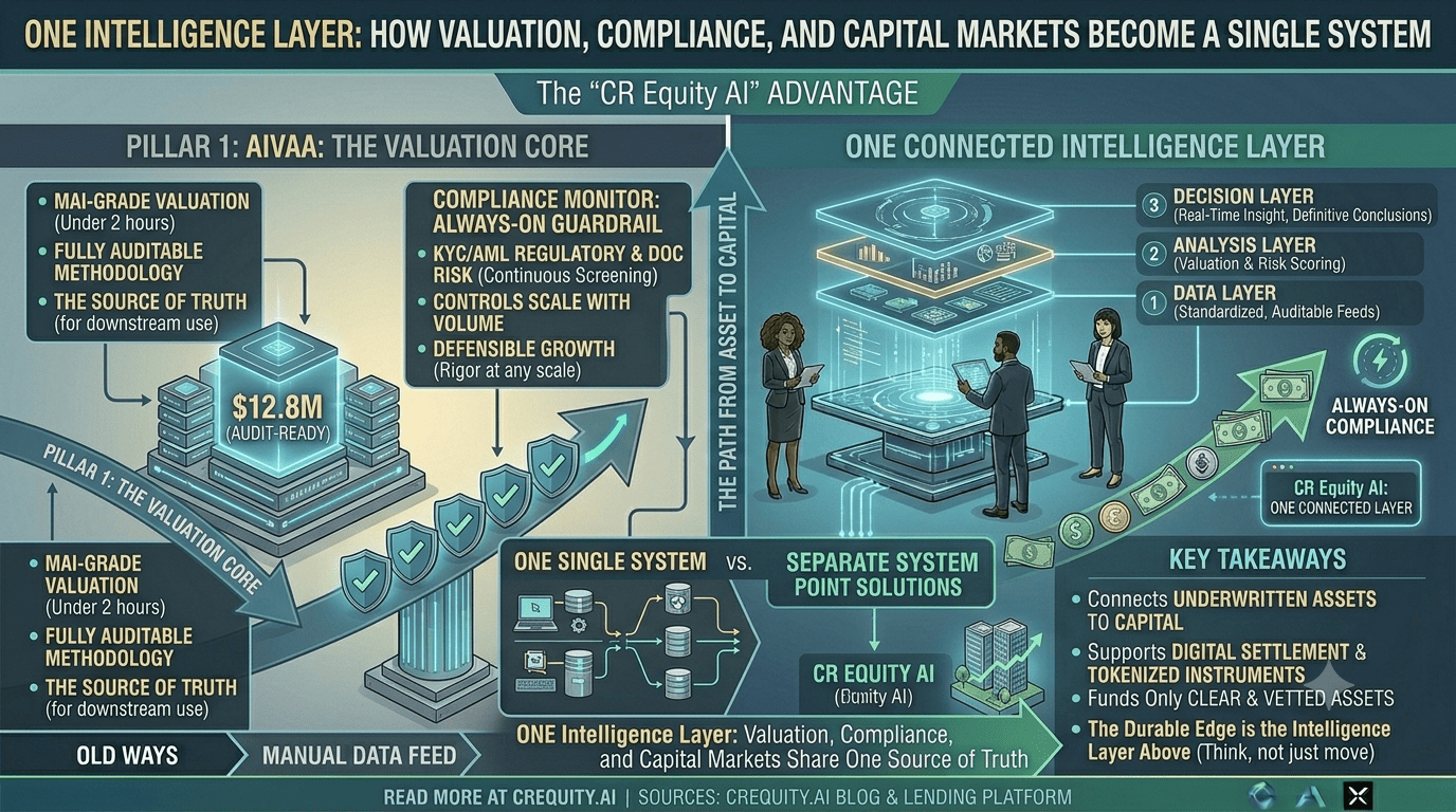 One Intelligence Layer: How Valuation, Compliance, and Capital Markets Become a Single System