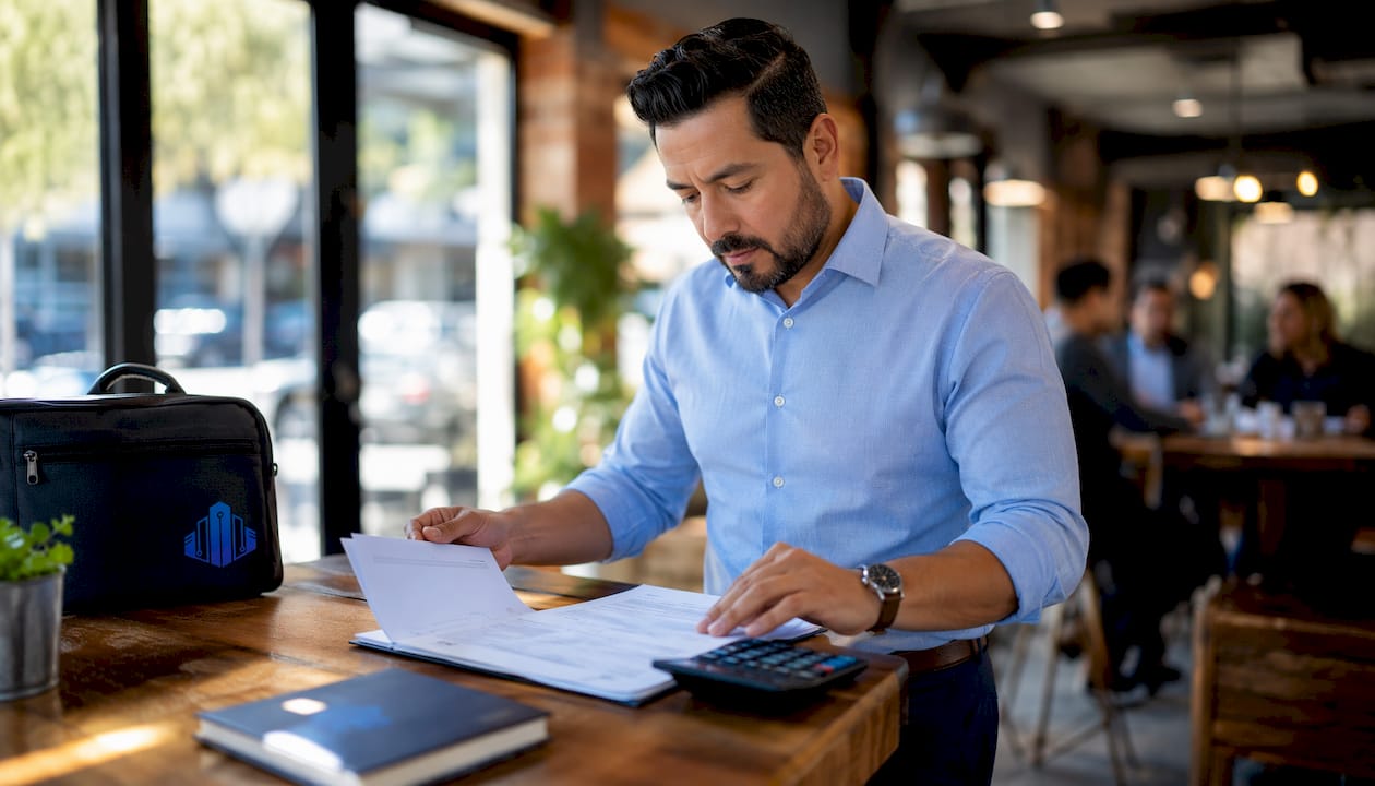 Mortgage lender processing financial documents