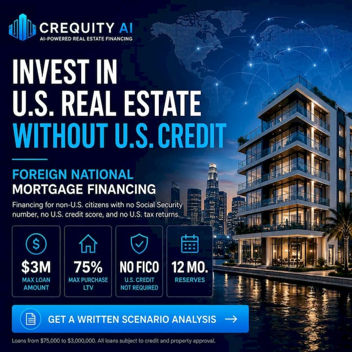 Foreign National Mortgage Loans: No U.S. Credit Required 3 Foreign national mortgage loans for non-US citizens
