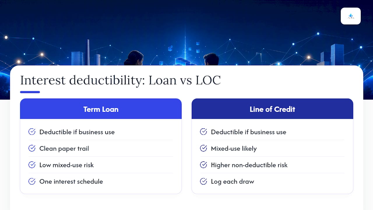 Tax Treatment: Deducting Interest on Each Option — overview diagram