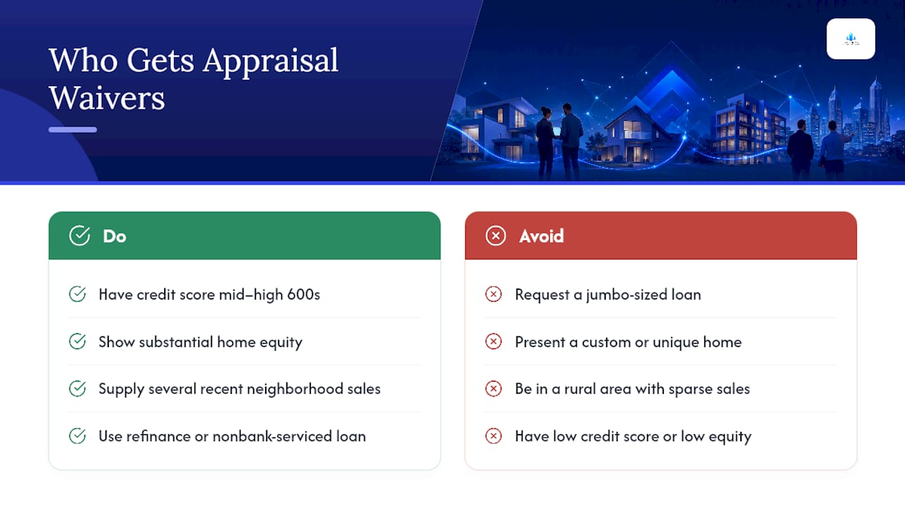Who Usually Qualifies for an Appraisal Waiver? — overview diagram