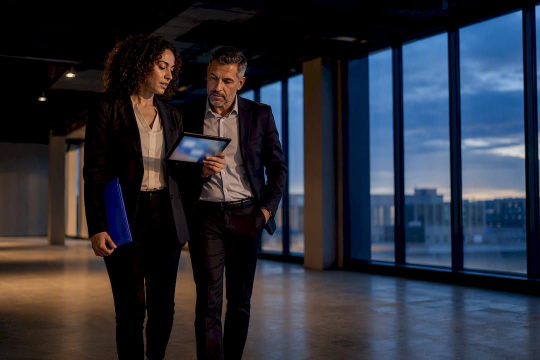 Investors reviewing commercial property collateral