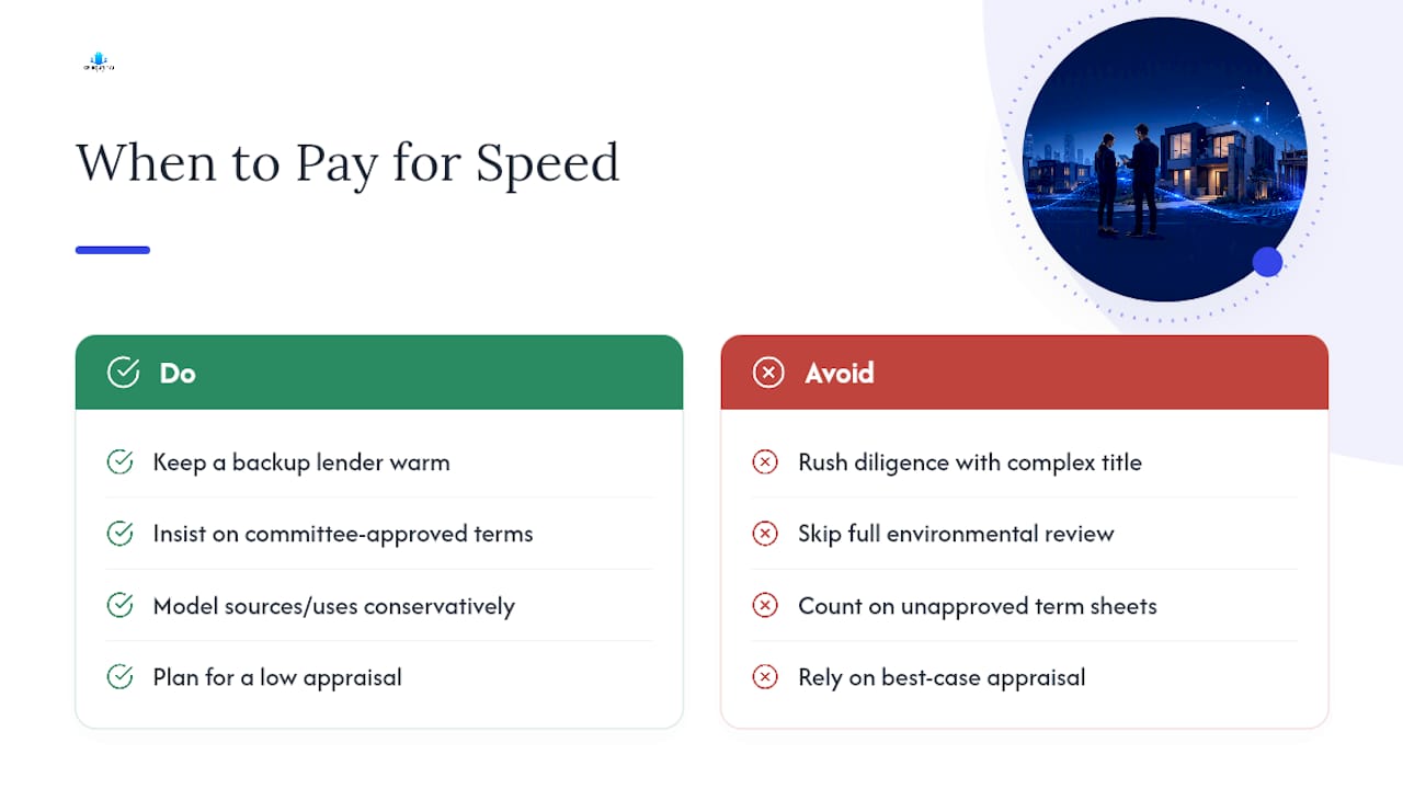 Fast Closing Playbook for Investor Loans: 19 Day DSCR Case Study 1 Is Fast Closing Worth Paying For? — overview diagram