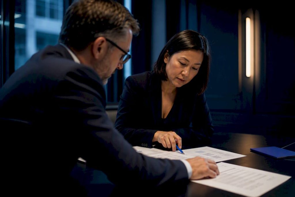 CFO reviewing borrowing base availability