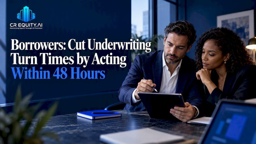 Professionals reviewing a property underwriting decision