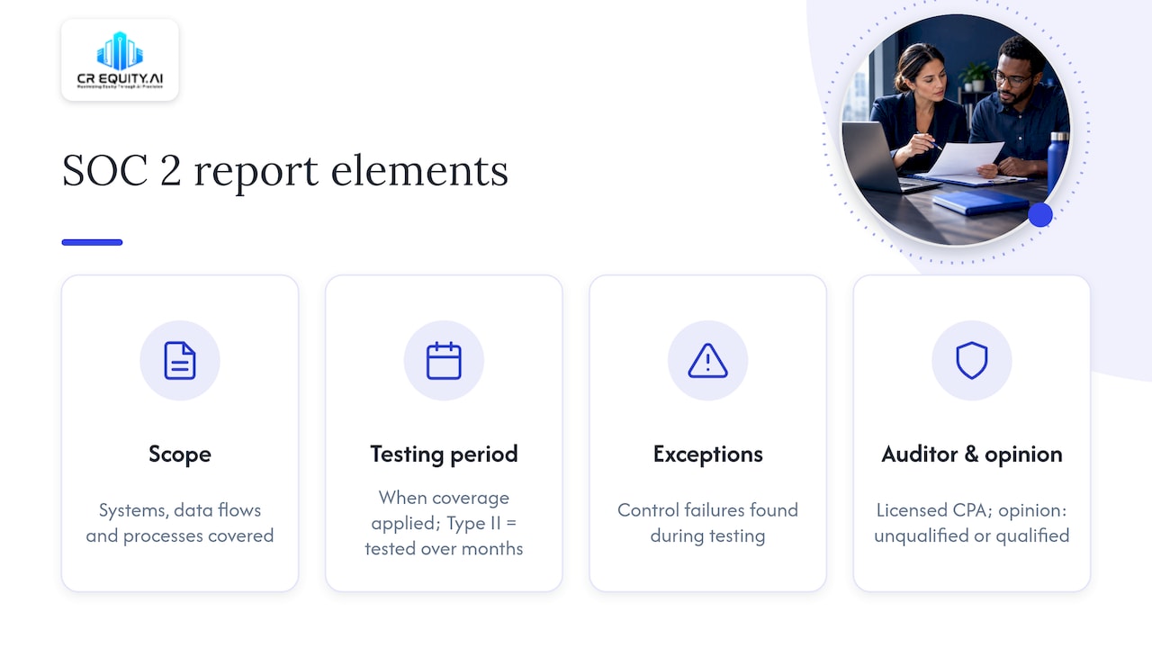 Key components of a lender SOC 2 report