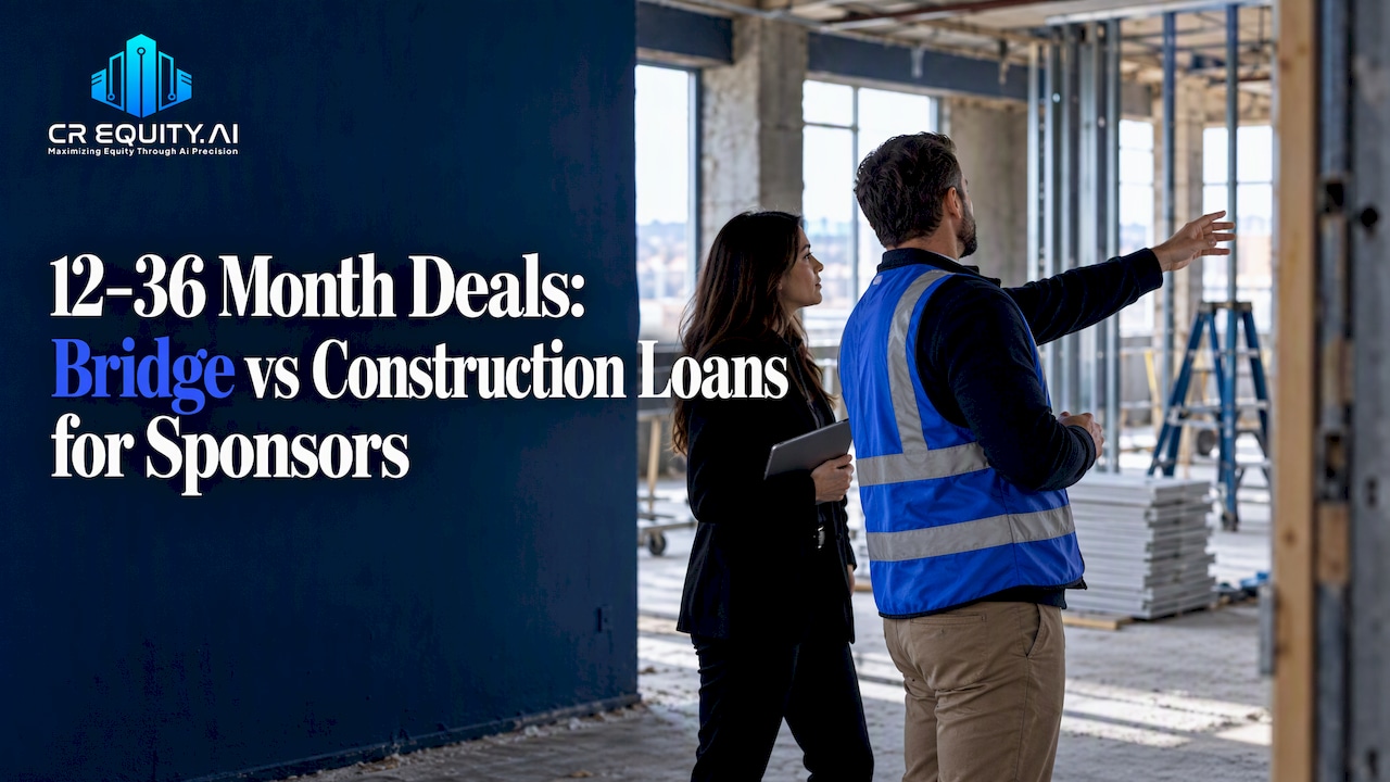 Professionals comparing financing at renovation site